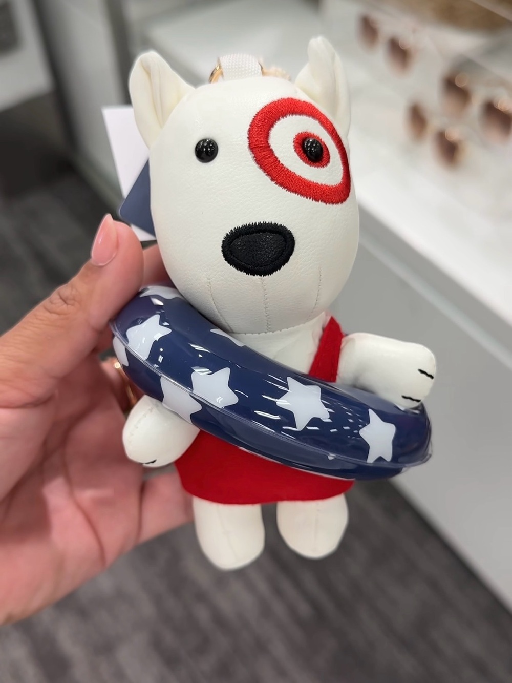 Target Beach Bullseye Dog Bag Charm Keychain